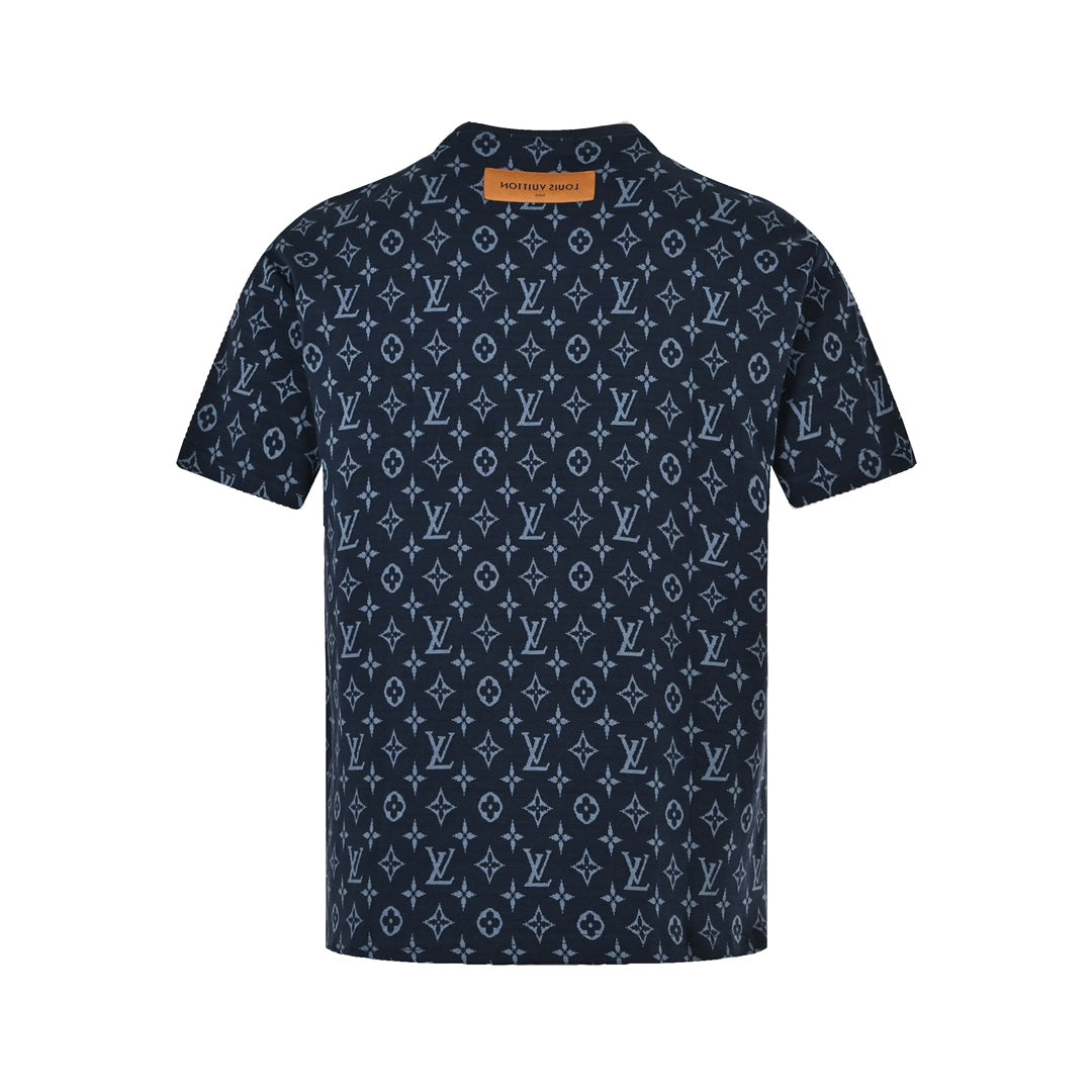 Kurzärmliger Jacquard-Strickpullover für Presbyopie