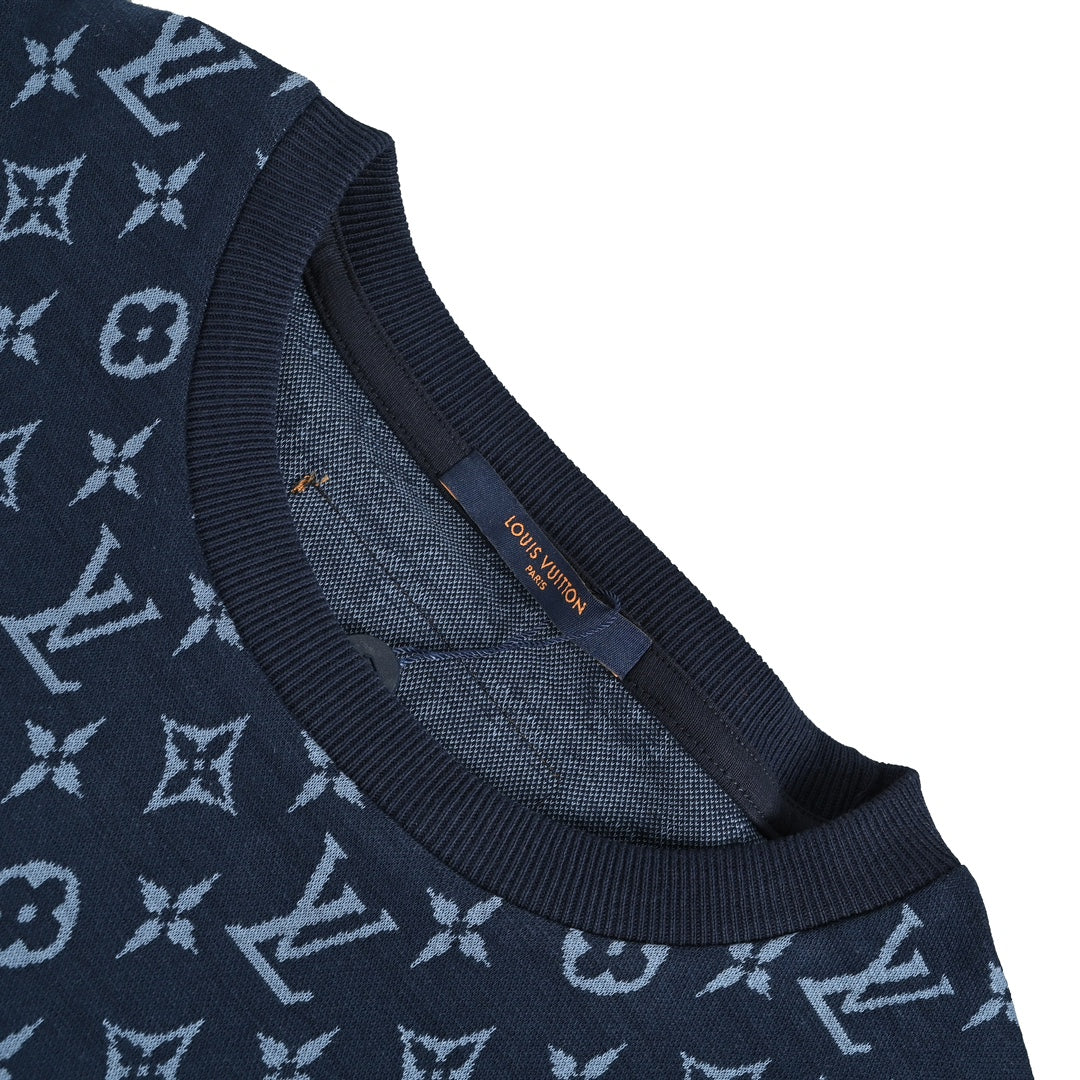 Kurzärmliger Jacquard-Strickpullover für Presbyopie