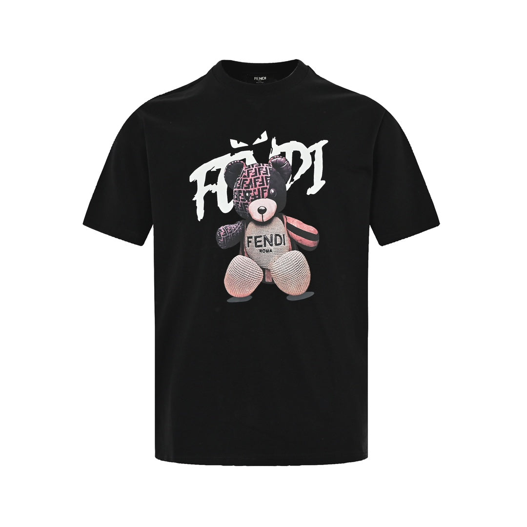 Kurze Ärmel mit kleinem Bären-Print 