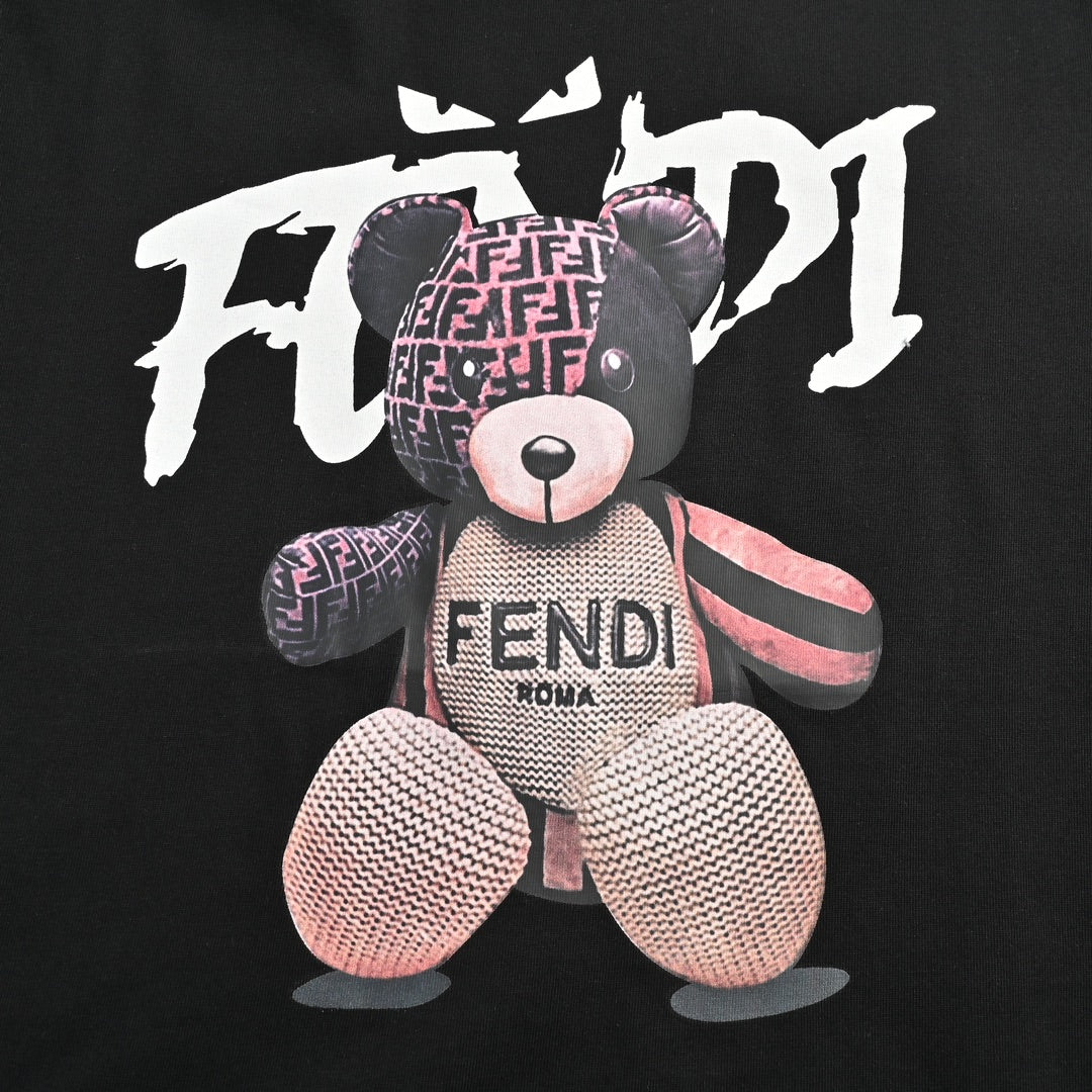 Kurze Ärmel mit kleinem Bären-Print 