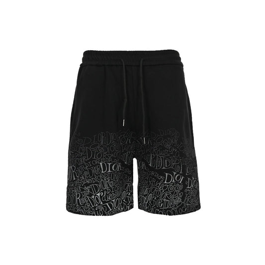 Short imprimé lettres CD graffiti sur toute la surface