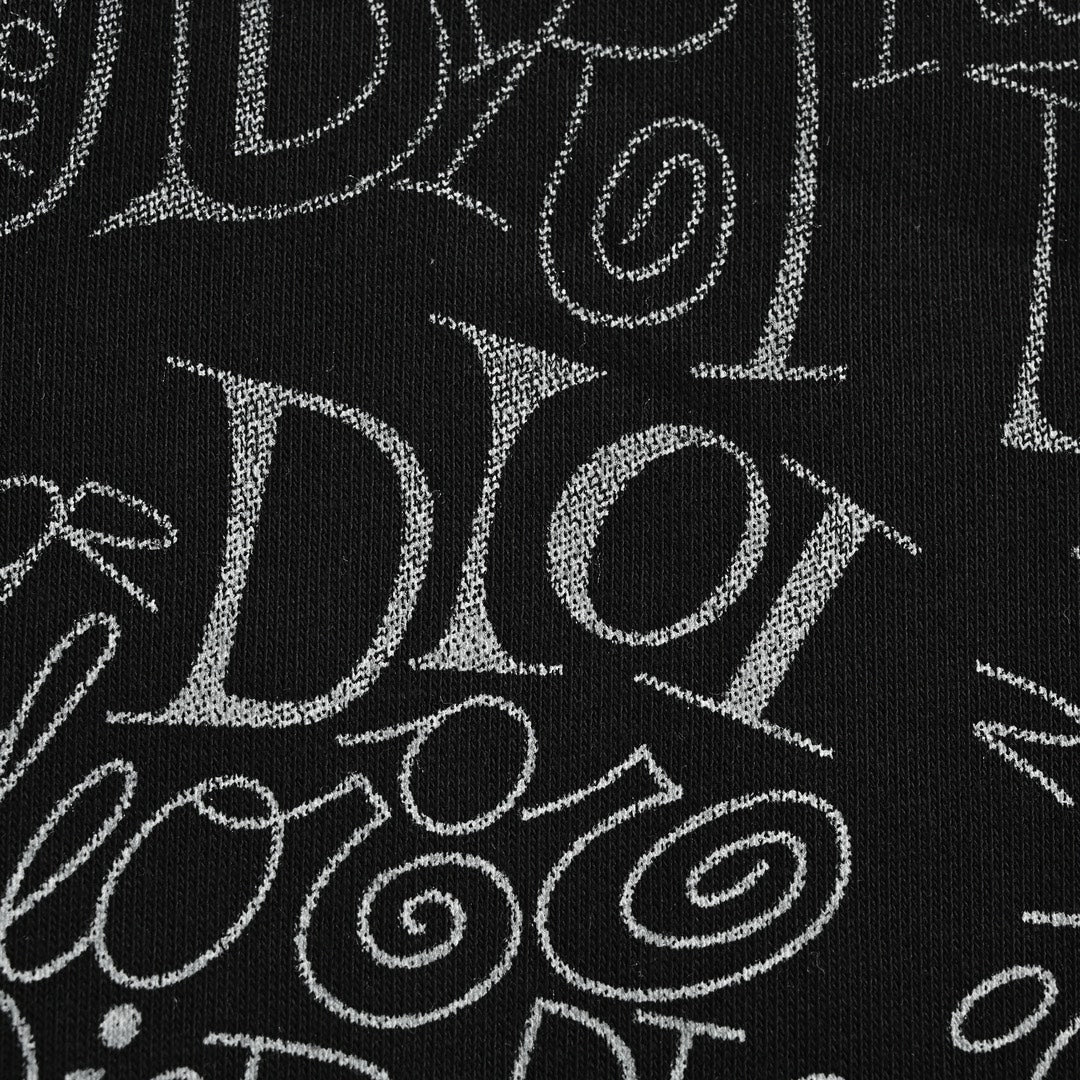 Short imprimé lettres CD graffiti sur toute la surface