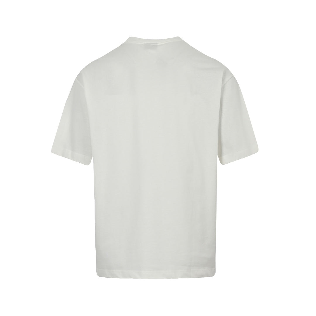 Kurzarm mit umgekehrter Schriftzugstickerei 