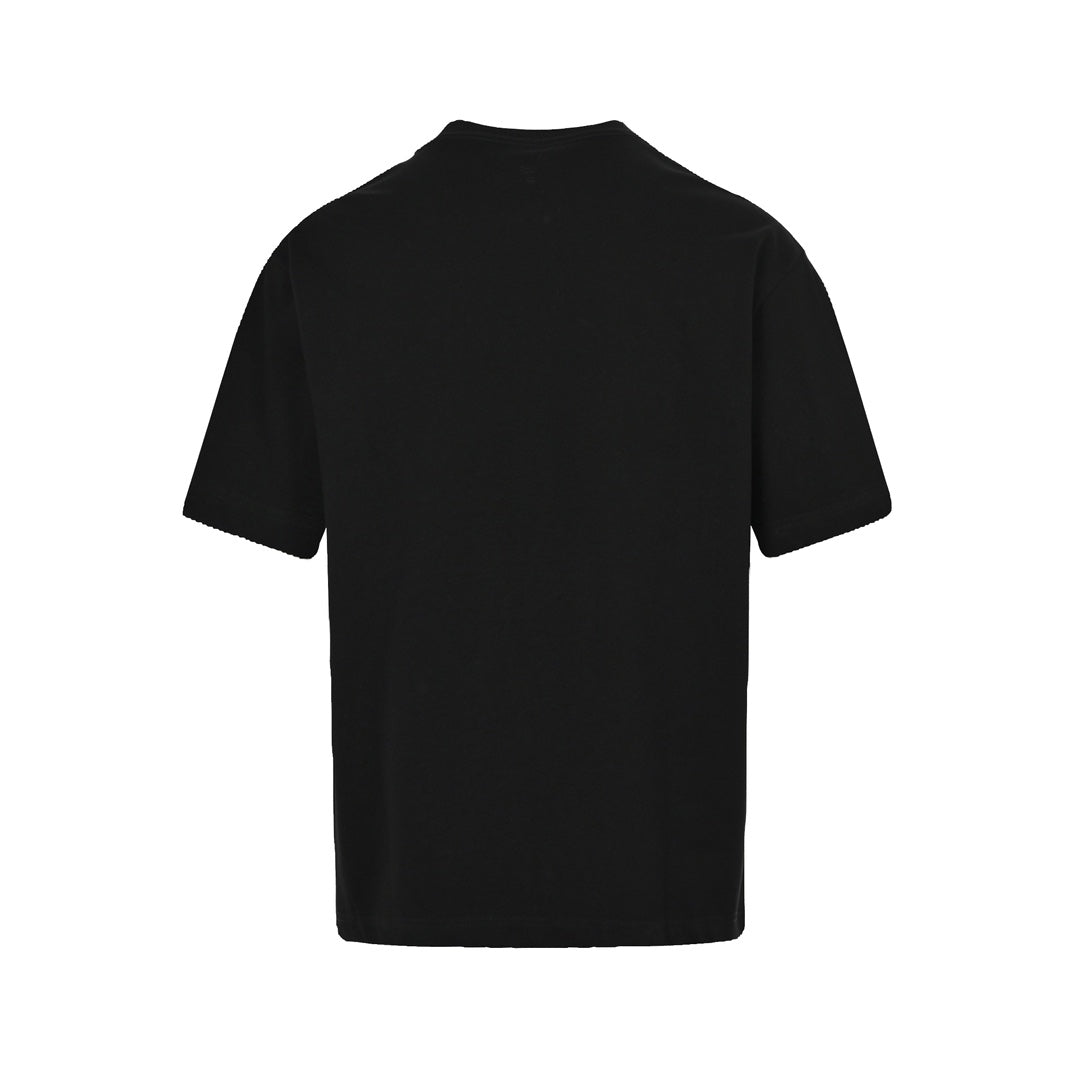 Kurzarm mit umgekehrter Schriftzugstickerei 