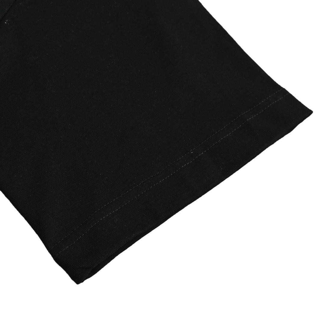 Kurzarm mit umgekehrter Schriftzugstickerei 