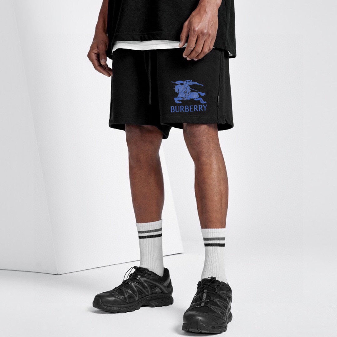 Short bleu cheval de guerre