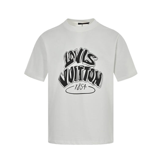 Buchstabenlogo dreidimensionaler Wildlederschaumdruck kurzärmlig