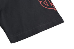 Red Double B Letter Printed Washed Short Sleeves