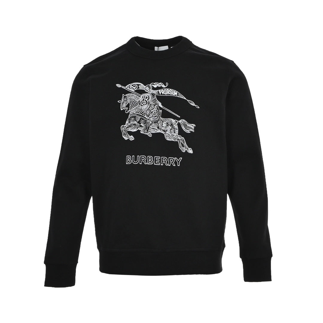 Sweat-shirt ras du cou brodé Cheval de guerre