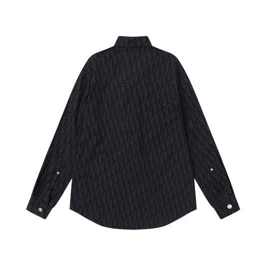 Jeanshemdjacke mit Volldruck aus Jacquard