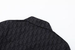 Veste chemise en jean jacquard à imprimé intégral