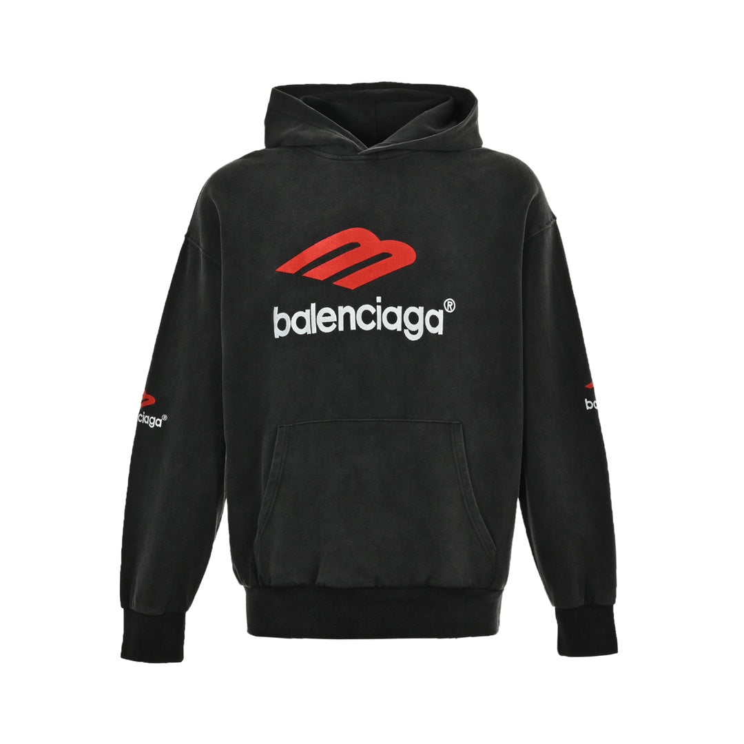 Kapuzensweatshirt mit M-Logo-Stickerei