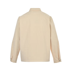 beflockte Button-Down-Jeanshemdjacke 