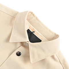 beflockte Button-Down-Jeanshemdjacke 