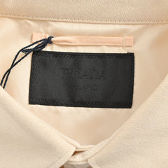 beflockte Button-Down-Jeanshemdjacke 