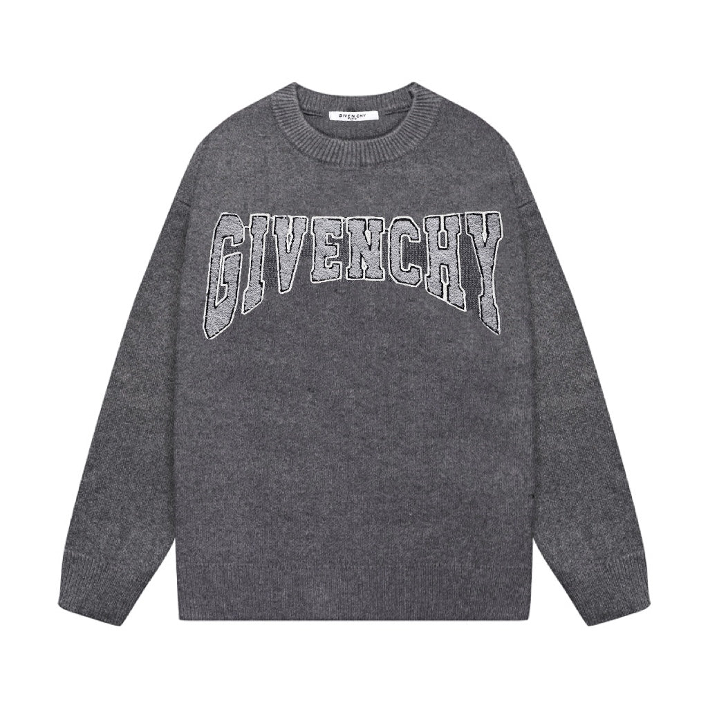 Pull brodé avec lettres