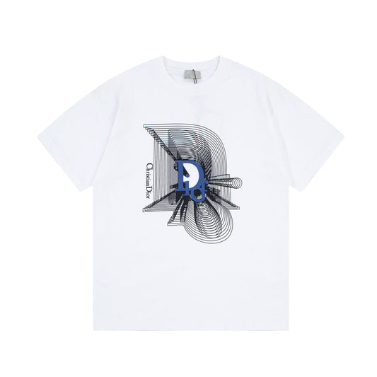 T-shirt à imprimé fantôme dégradé