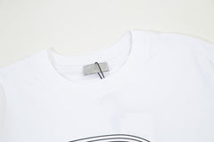 Gradient Ghost Overlay Print T Shirt
