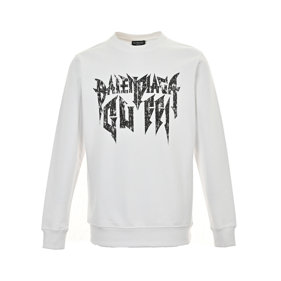 Sweatshirt mit Rundhalsausschnitt und Buchstabendruck im Joint-Stil