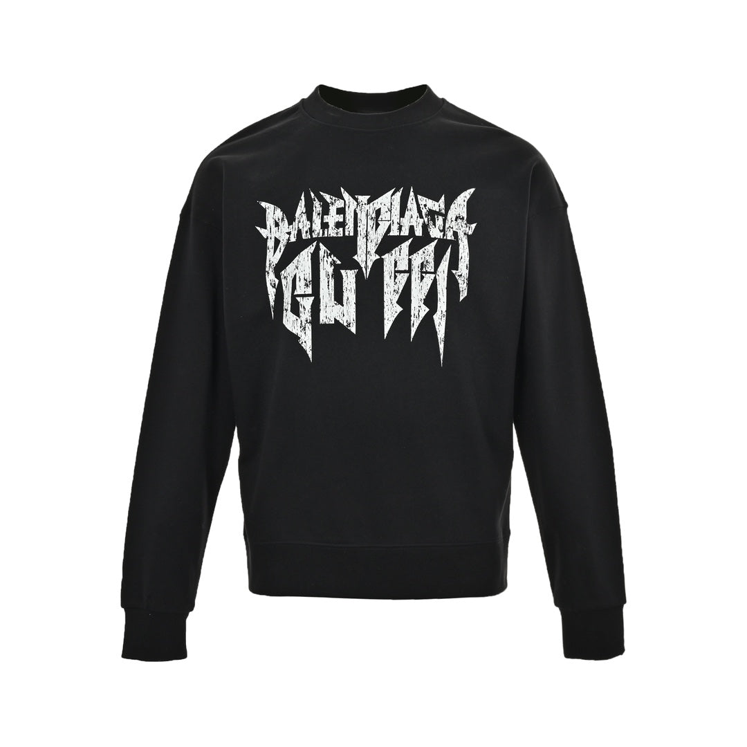 Sweatshirt mit Rundhalsausschnitt und Buchstabendruck im Joint-Stil