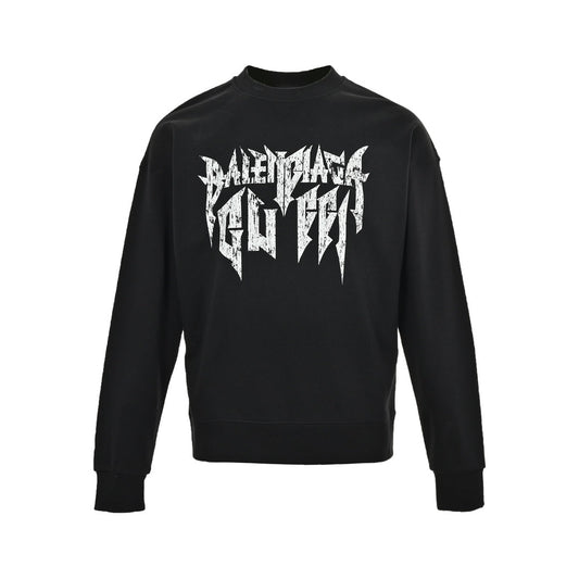 Sweatshirt mit Rundhalsausschnitt und Buchstabendruck im Joint-Stil