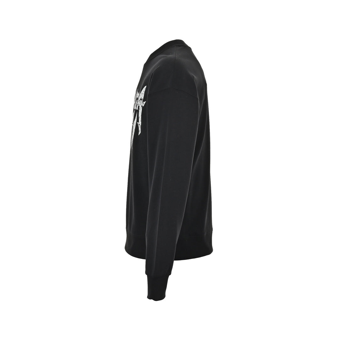 Sweatshirt mit Rundhalsausschnitt und Buchstabendruck im Joint-Stil