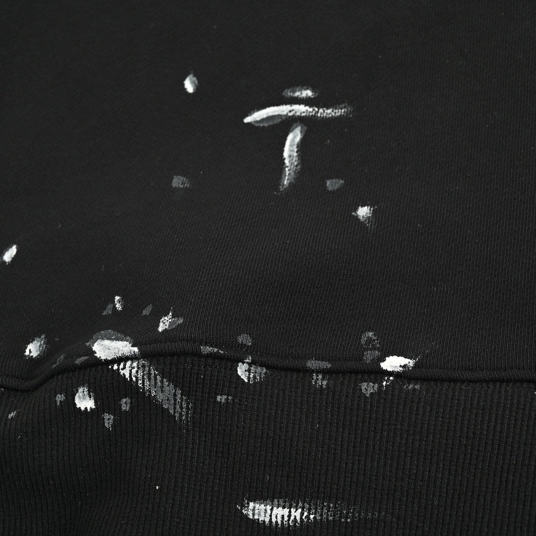 Sweat-shirt col rond à encre peinte co-marquée