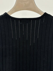 Temperament heavy buttoned slim fit knitted dress