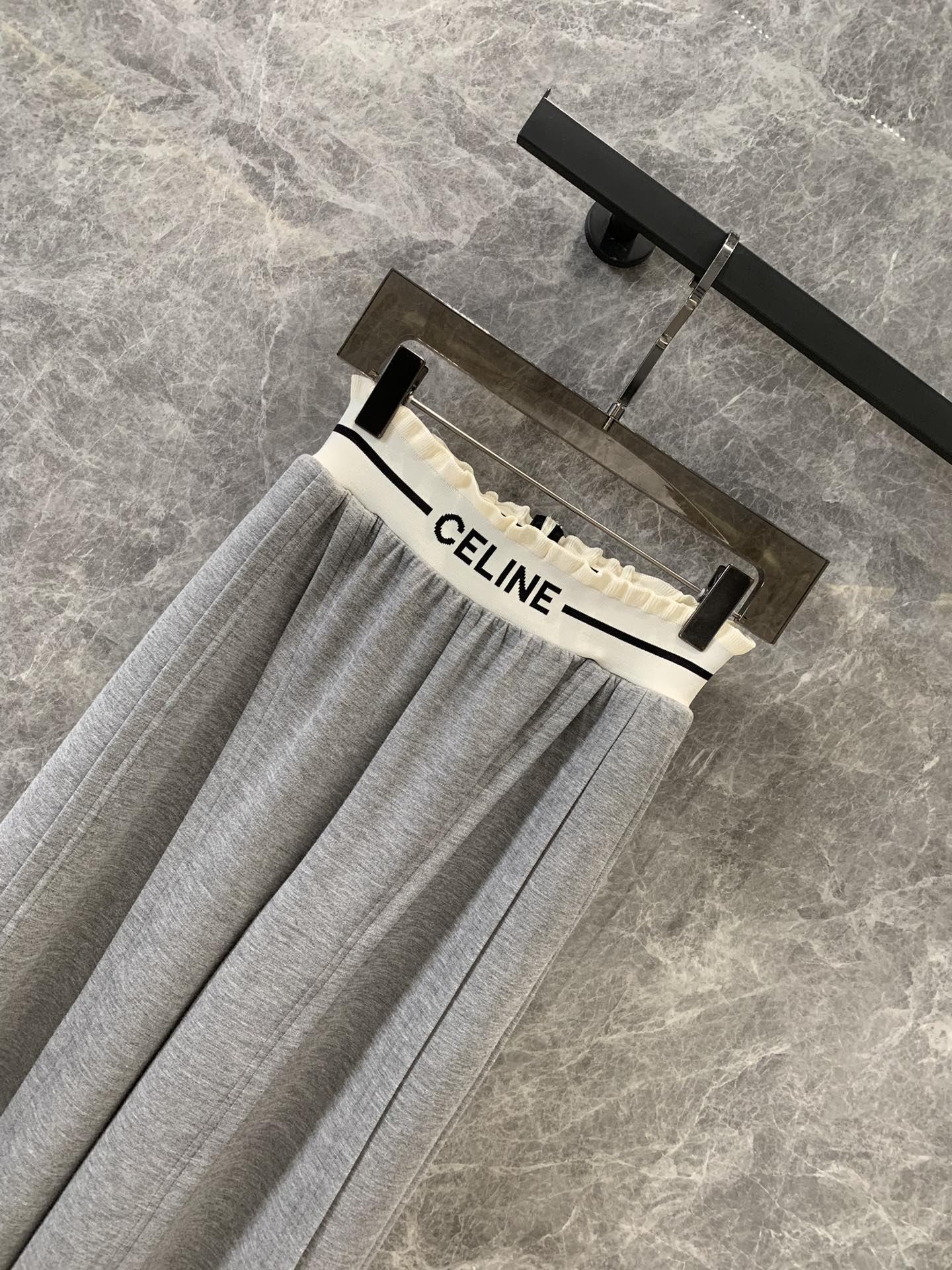 Pantalon décontracté à ourlet champignon et ceinture