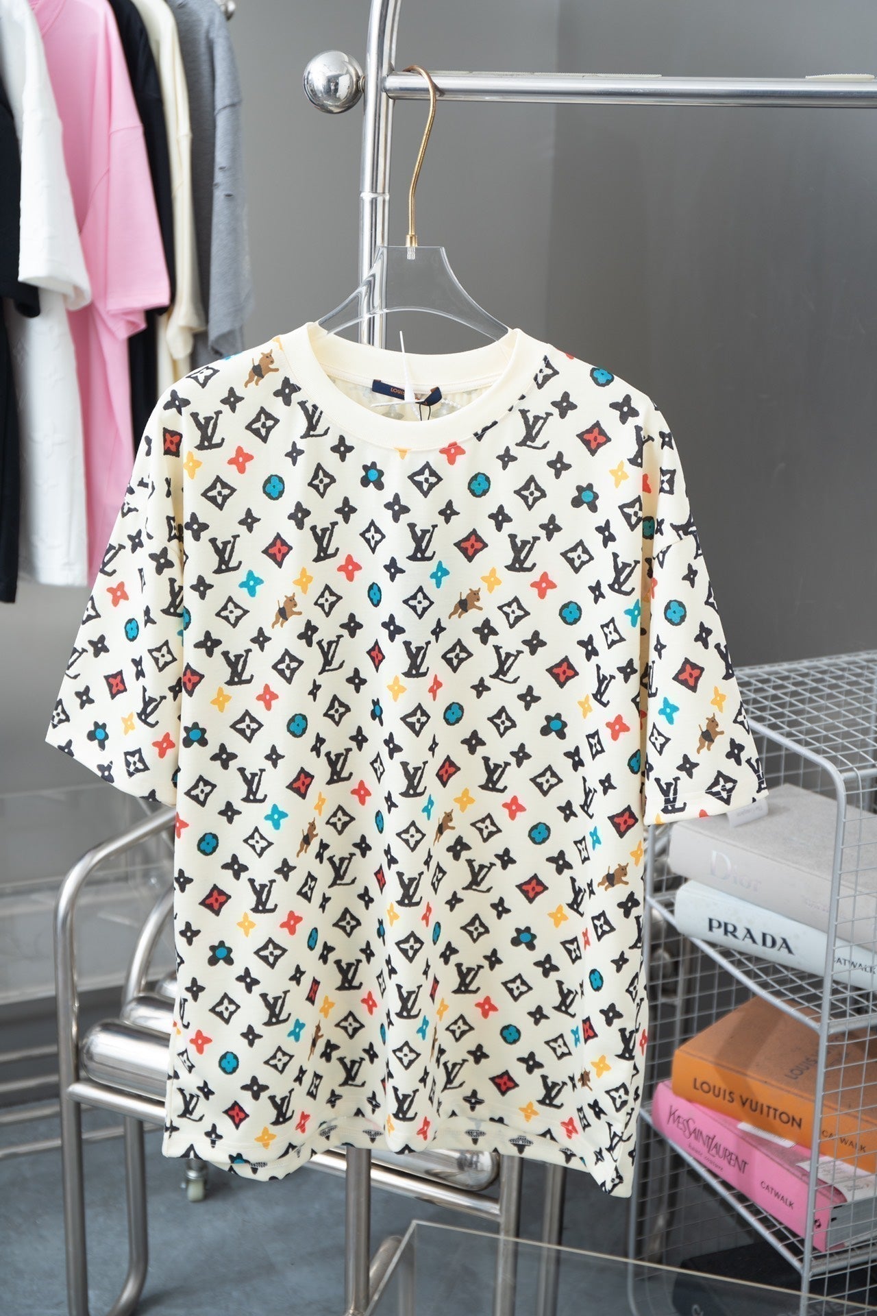 T-Shirt mit Welpen-Volldruck