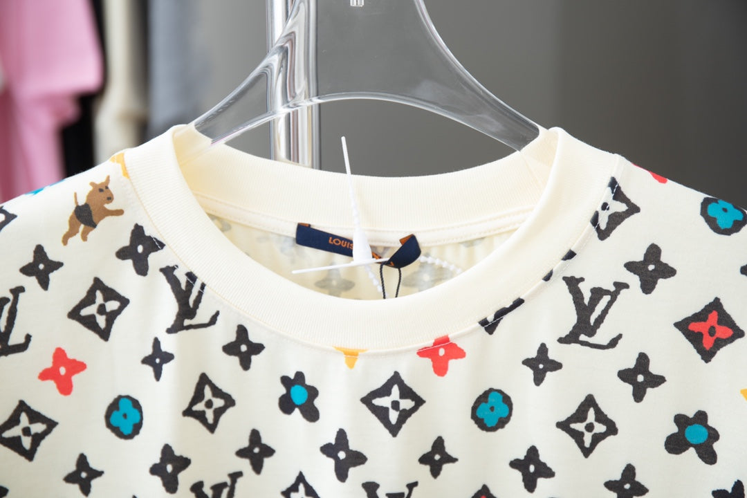 T-Shirt mit Welpen-Volldruck