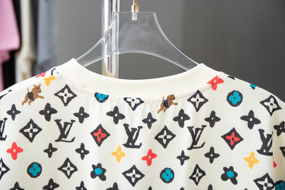 T-Shirt mit Welpen-Volldruck