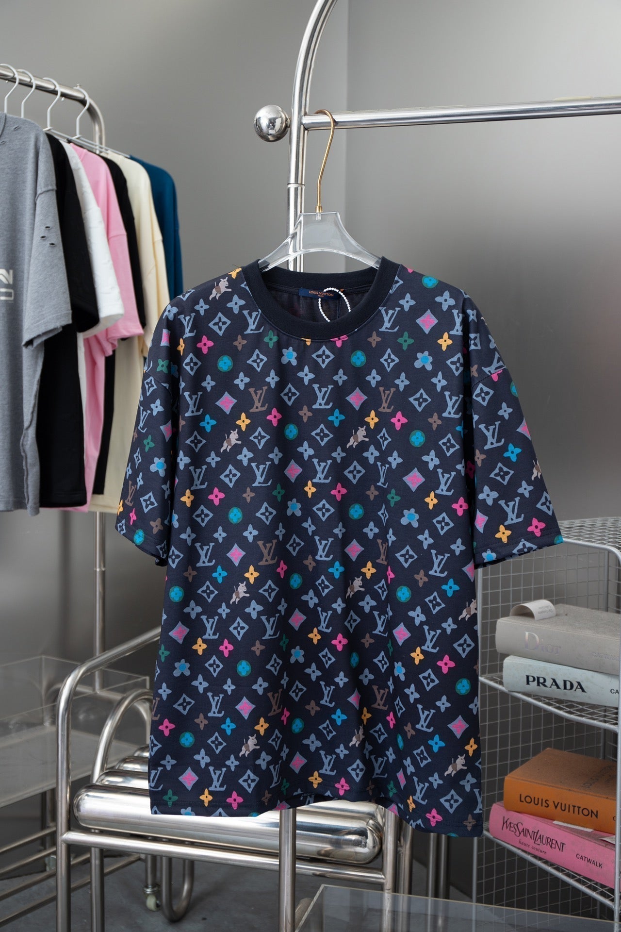 T-Shirt mit Welpen-Volldruck