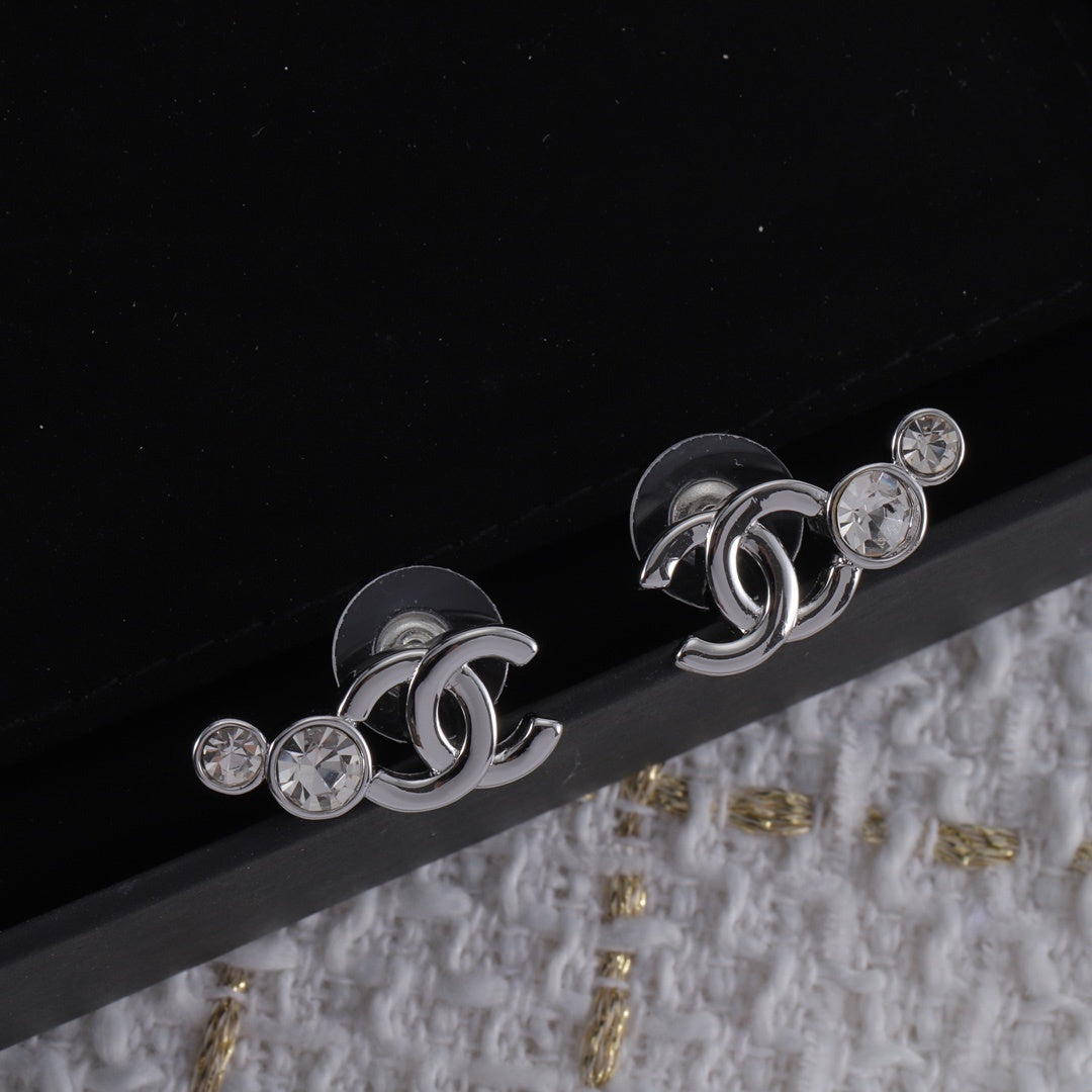 New Double Silver Earrings