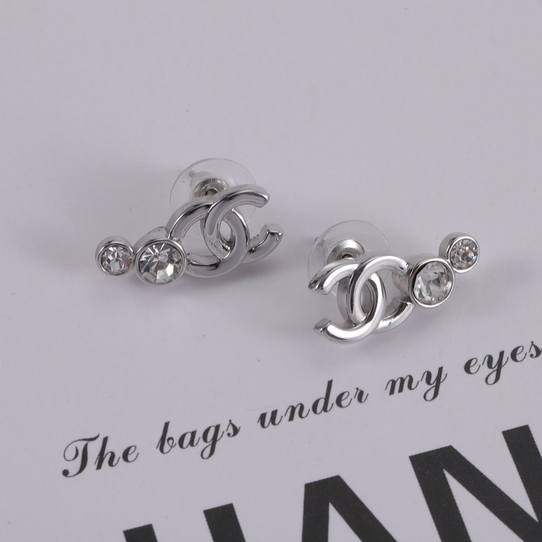 New Double Silver Earrings