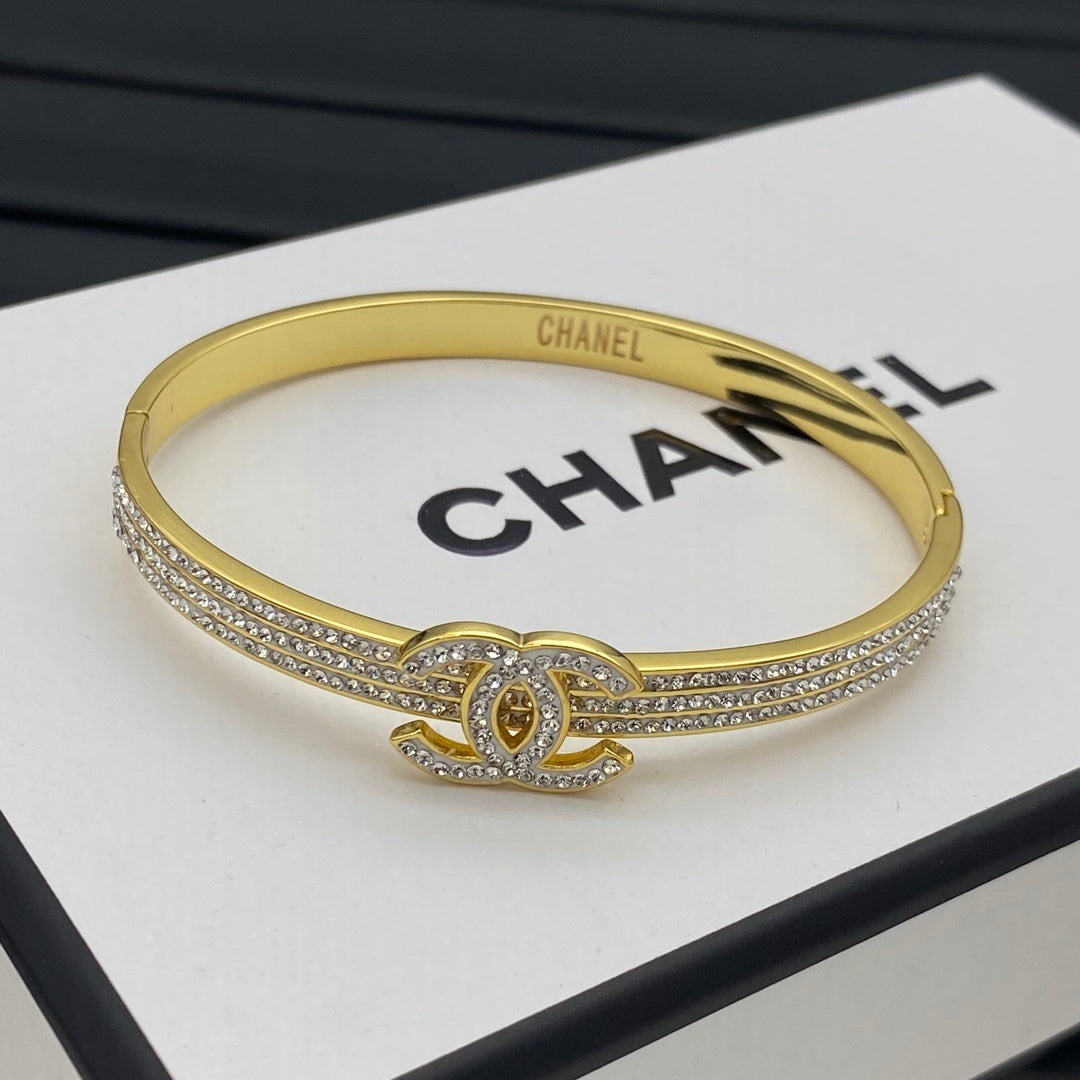 Neues Logo-Gold-Diamantarmband