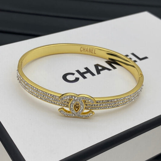 Neues Logo-Gold-Diamantarmband