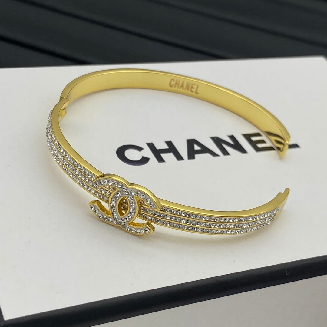 Neues Logo-Gold-Diamantarmband