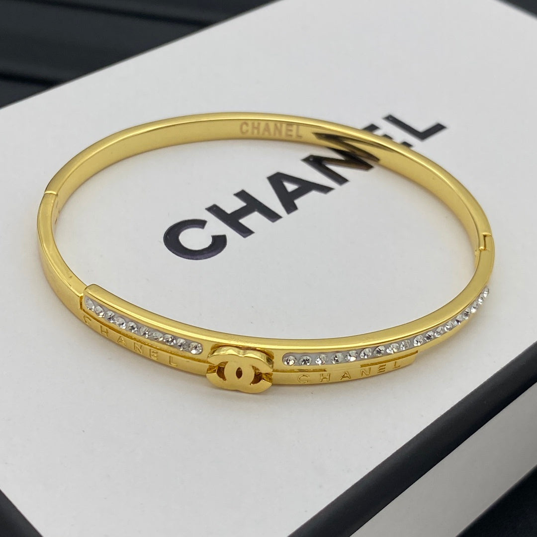 Neues Logo-Gold-Diamantarmband