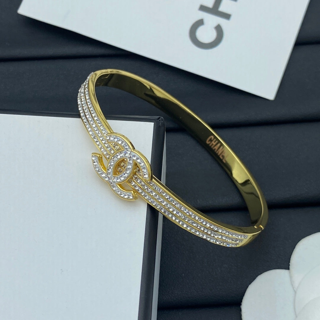 Neues Logo-Gold-Diamantarmband