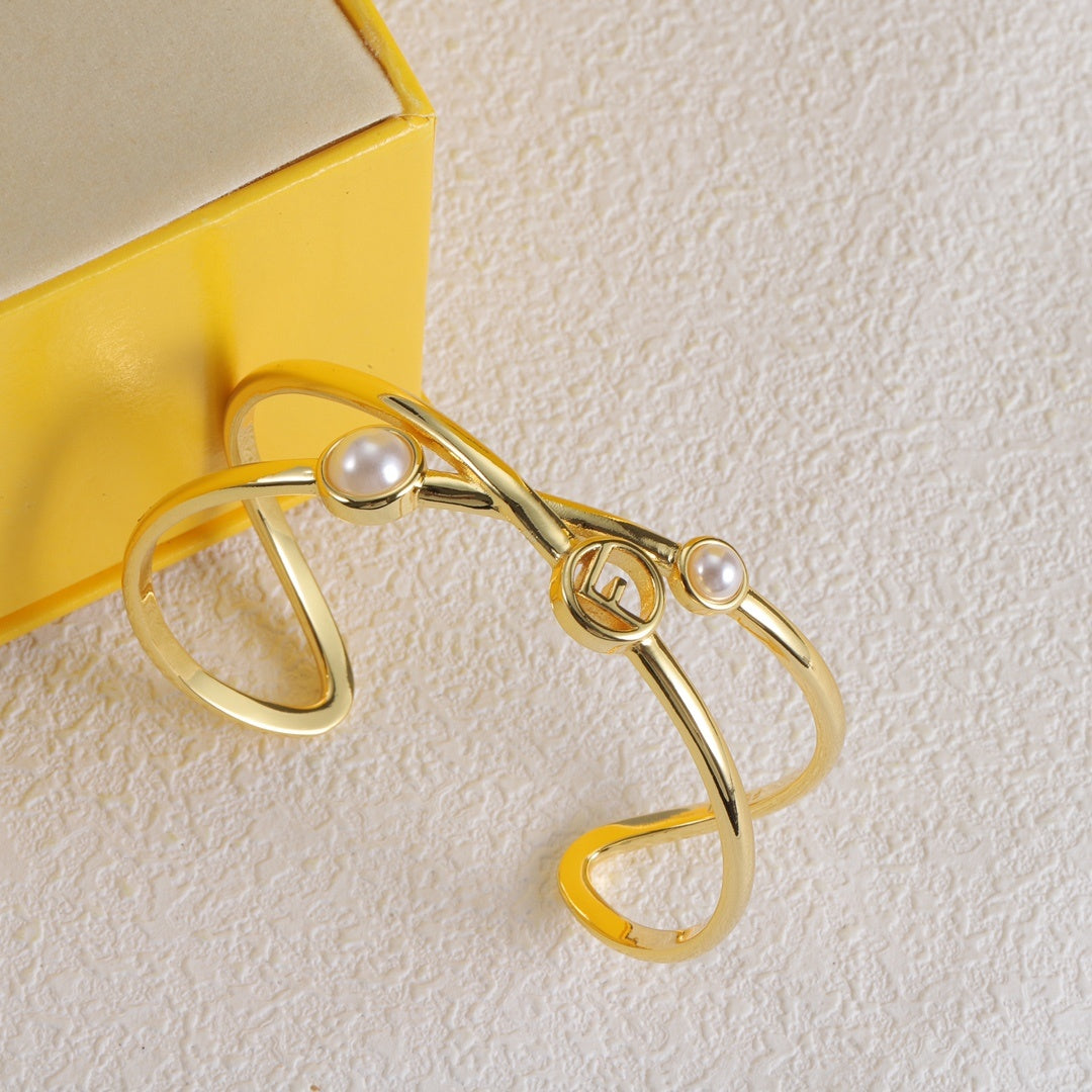 Neues Logo-Goldperlenarmband