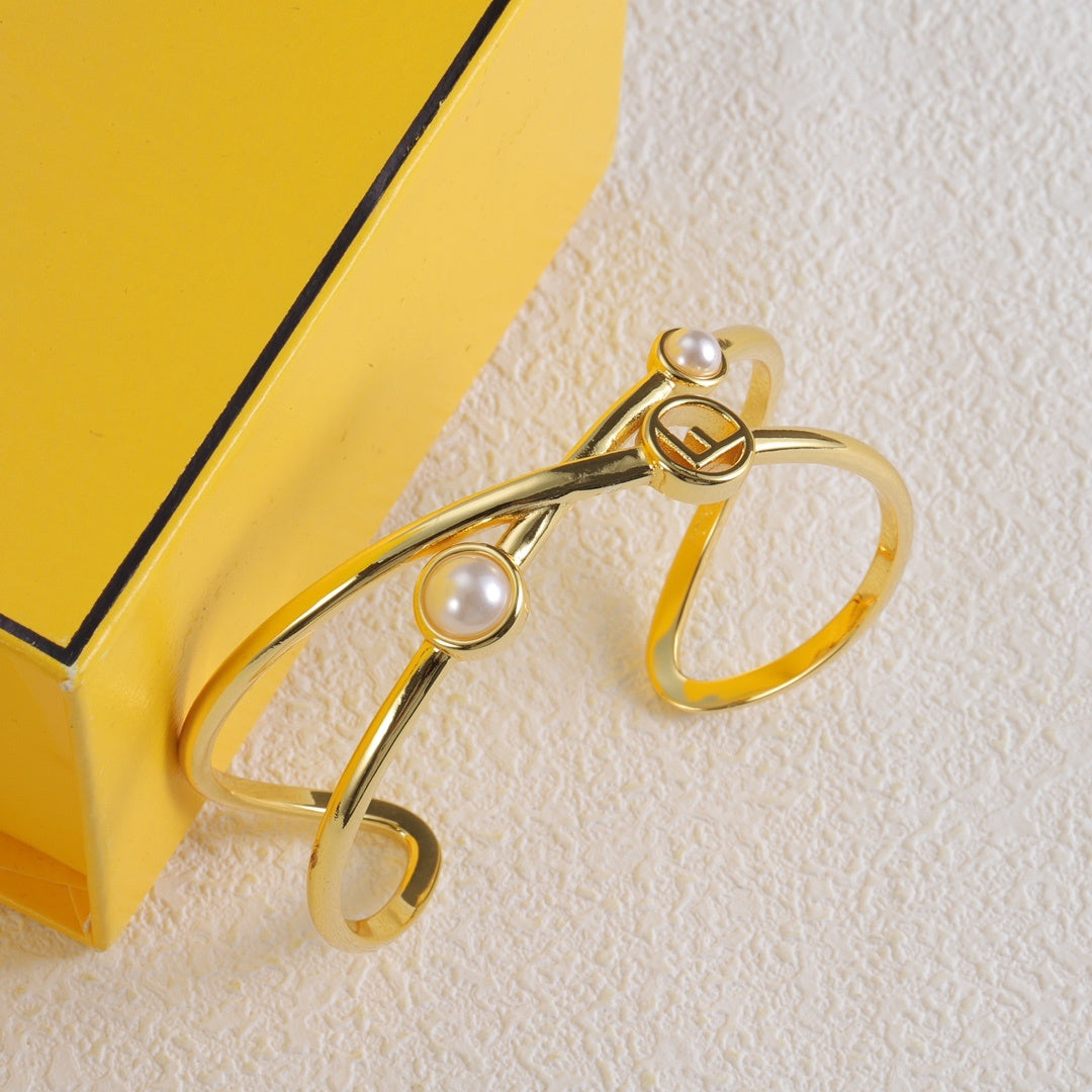 Neues Logo-Goldperlenarmband