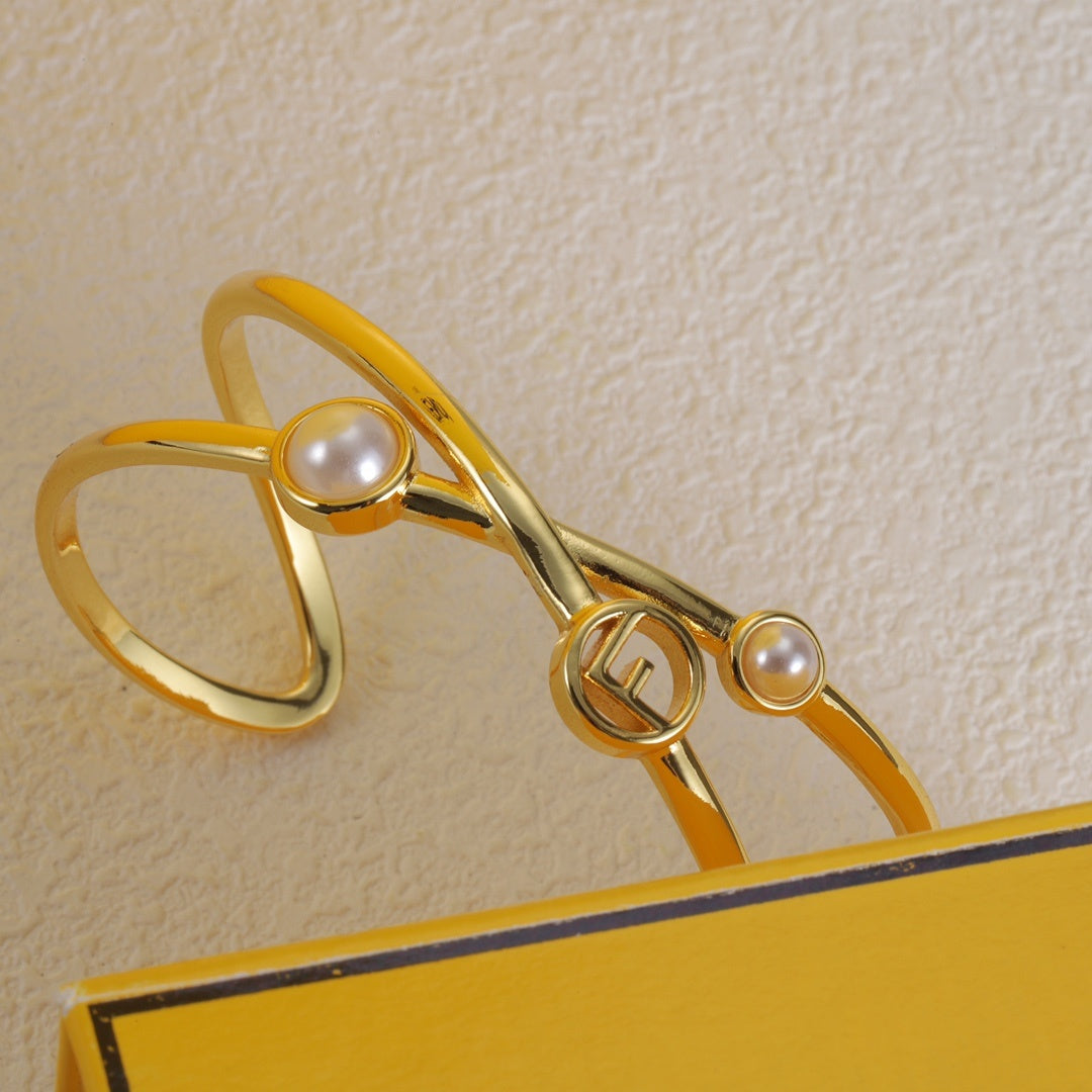 Neues Logo-Goldperlenarmband