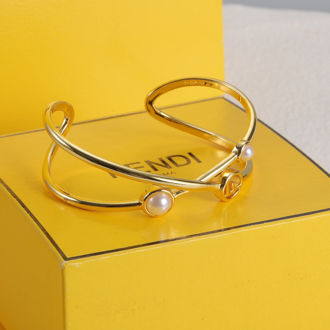 Neues Logo-Goldperlenarmband