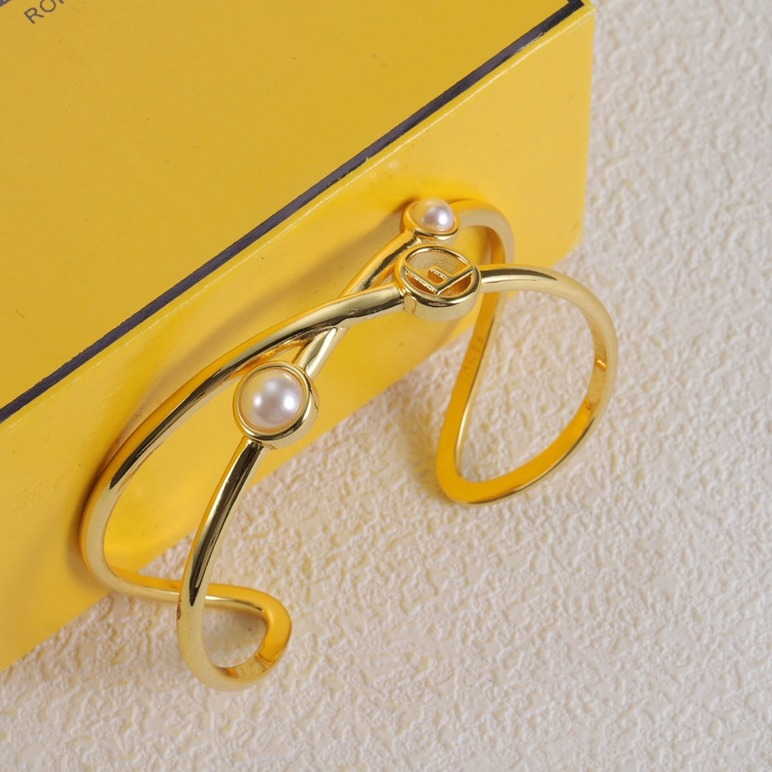 Neues Logo-Goldperlenarmband