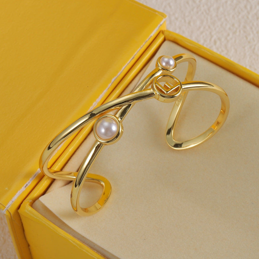 Neues Logo-Goldperlenarmband