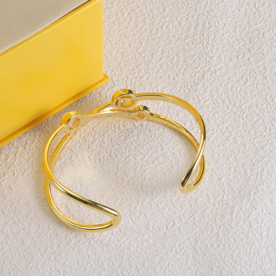 Neues Logo-Goldperlenarmband