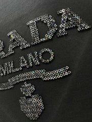 Sequin flying embroidery solid color T-shirt