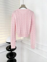 klassischer Pullover mit Rundhalsausschnitt und Logo
